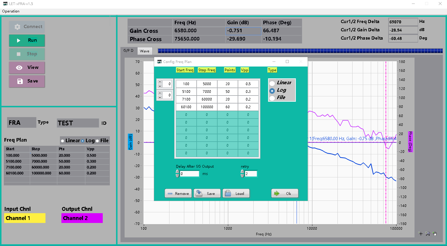 頻率響應(yīng)測(cè)試系統(tǒng)